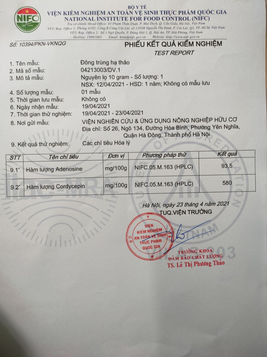 đông trùng hạ thảo tươi giá bao nhiêu